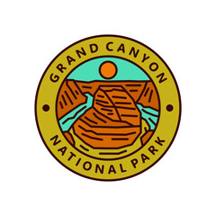 Grand Canyon national park badge illustration