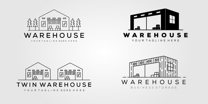 warehouse collection logo template vector illustration design