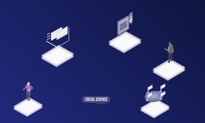 Social science concept on abstract design