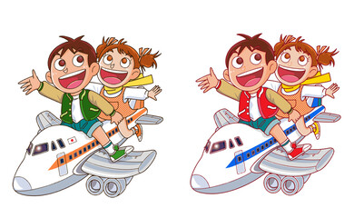 飛行機,少年少女