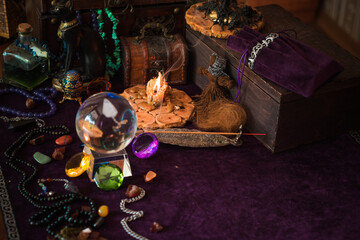 Magic and fortune telling concept, other answers, illustration for predict future materials