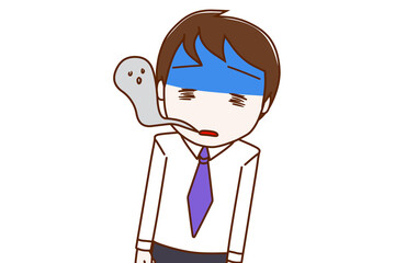 まさかのショックな出来事で魂が抜けて気絶しそうな男性