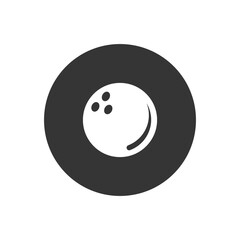 Bowling ball white icon vector illustration graphic design