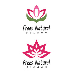 Beauty Vector lotus flowers design logo Template icon