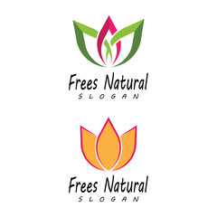 Beauty Vector lotus flowers design logo Template icon