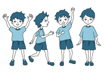 Boys illustrations vector