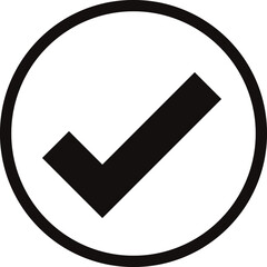 Approve checkmark Icon With Outline Style