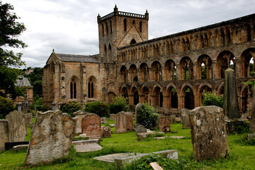 Jedburgh Abbey is a ruined Augustinian abbey founded in the 12th century, Jedburgh, Scottish Borders, Scotland