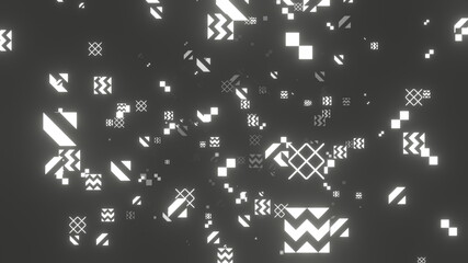 サイバー 幾何学模様 アブストラクト [別Verあり]