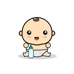 Kawaii illustration cute baby vector graphics