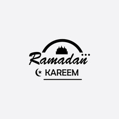 Fototapeta premium Ramadan decorations, lantern illustrations, Muslim design quotes