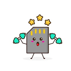 Memory strong cute character illustration