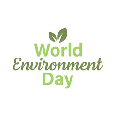 World environment day lettering vector design template
