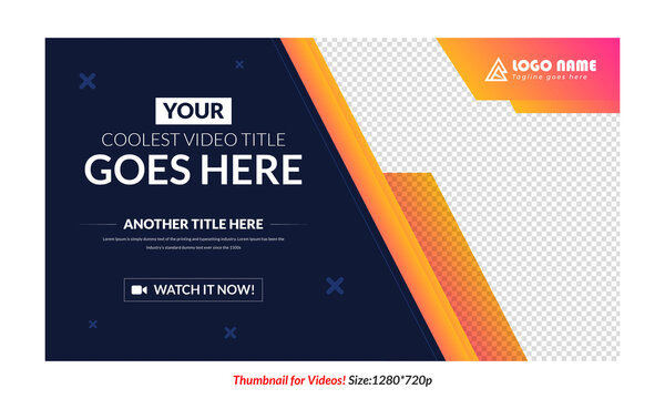 Editable thumbnail design for any kind of video customizable video thumbnail design concept video cover pic template fully editable. Fully editable thumbnail for professional videos.