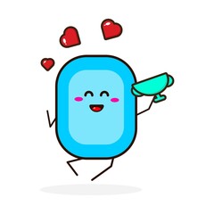 Soap win cute character illustration