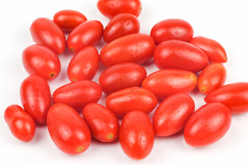 Cherry tomatoes isolated on white background