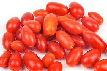 Cherry tomatoes isolated on white background