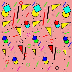 Colorful geometric pattern bundle