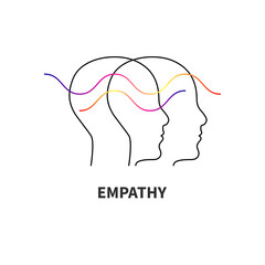 Psychology logo with two male profiles