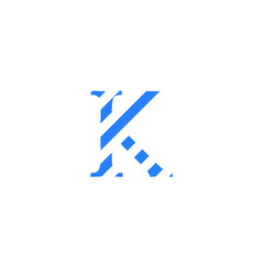 letter K camouflaged with vector background