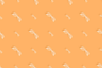 Glasses seamless pattern. Background from glasses for sight on a bright background. 