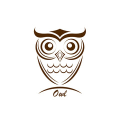 Owl vector design on white background