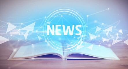 Open book with abbreviation concept