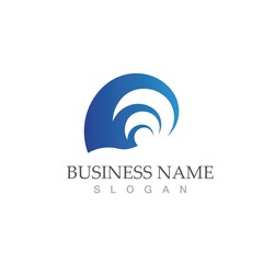 Fototapeta premium water wave icon vector illustration design