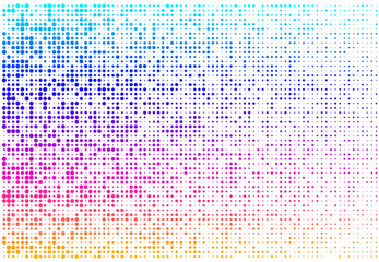 Modern geometric colors halftone background of bright glowing perspective with square element form. Graphic image template rainbow tone. Abstract vector Illustration eps10 for business brochure