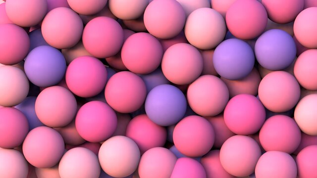 Diseño abstracto de esferas de colores. Combinación de colores en ilustración realista. Fondo de pantalla © Dewing