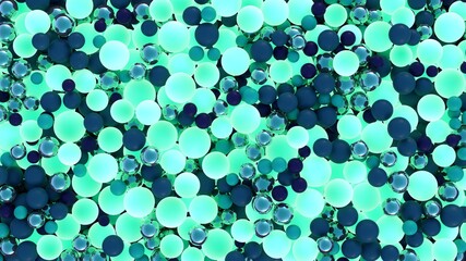 Diseño abstracto de esferas de colores. Combinación de colores en ilustración realista. Fondo de pantalla