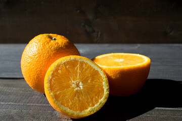 orange on the table