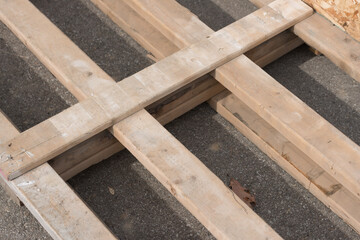 detail of a wooden pallet