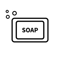 Black vector soap icon