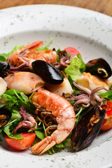 Fresh healthy seafood salad