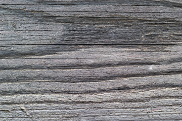 Gray board, wood texture, wooden background, damaged, cracked.