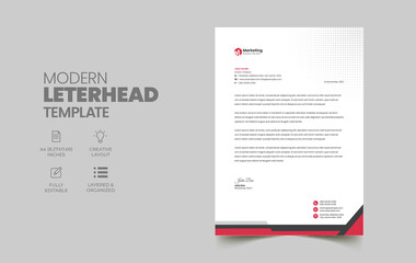 Corporate letterhead layout, letterhead design Simple and clean print-ready Modern Business style design