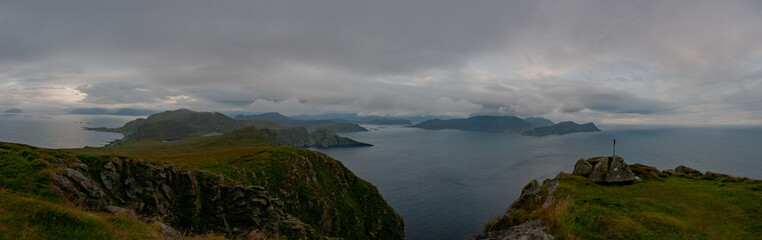 An ocean view from the Island Runde in Norway. The Island Runde supports many bird species, the view is stunning.