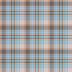 Plaid seamless pattern. Vector background of textile ornament. Flat fabric design.