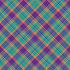 Plaid seamless pattern. Vector background of textile ornament. Flat fabric design.