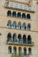 Naklejka premium building architecture details muslim arches and columns