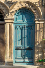 arch over the entrance of an old house
