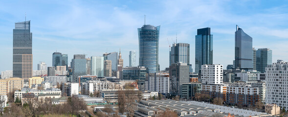 Panorama of Warsaw City