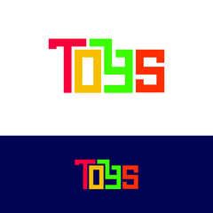 Toy creative letter logo design modern logotype for kids vector template