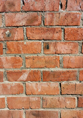 Old red brick wall texture