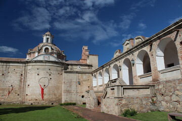 Fototapeta na wymiar Interior patio jesuitic ruins located in Alta Gracia Córdoba Argentina