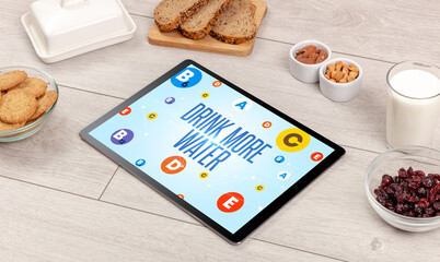 Healthy Tablet Pc compostion concept