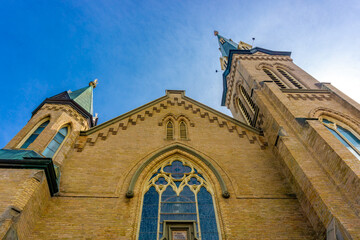 Fototapeta premium 211 years old United Church in Richmond Hill, Ontario, Canada - constructed in 1810.