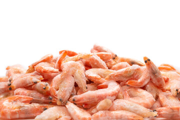 Shrimps isolated on a white background.