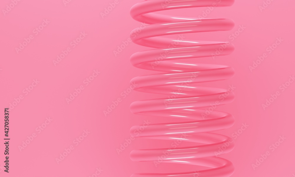Poster bright abstract background with shiny spiral and place for text. 3d rendering